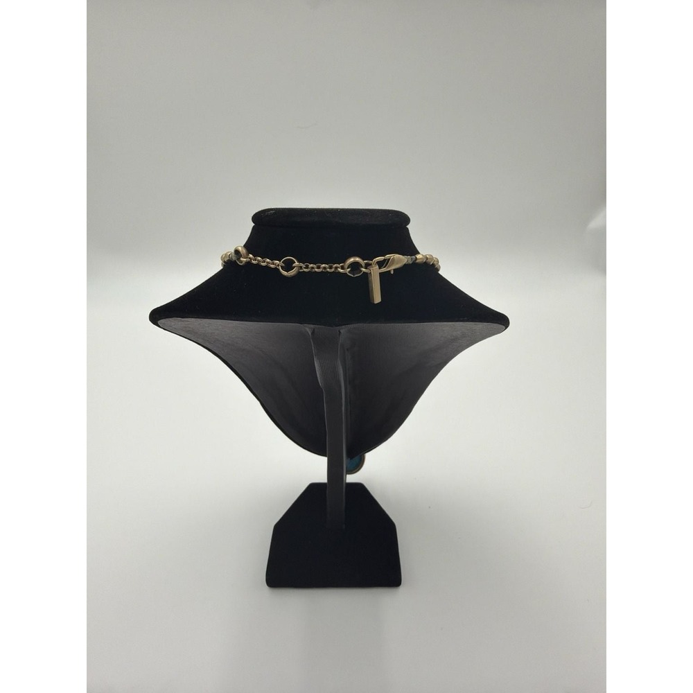 Kenneth Cole New York Gold Tone Multi Stone Charm Necklace Turquoise Boho - Picture 3 of 4
